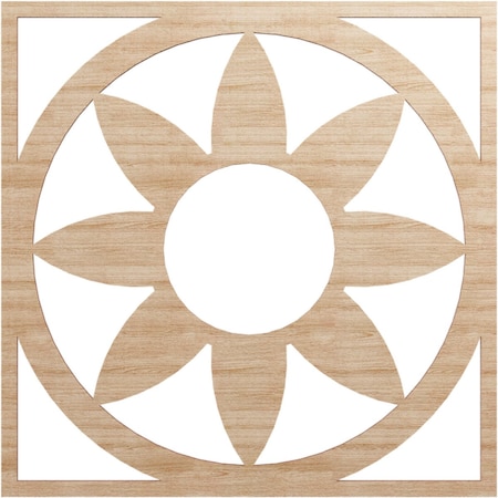Ekena Millwork Blume Wood Fretwork Pierced Ceiling Medallion, Alder, 24"OD x 8 3/8"ID x 1/4"T CMWP24X24X0250BLAL